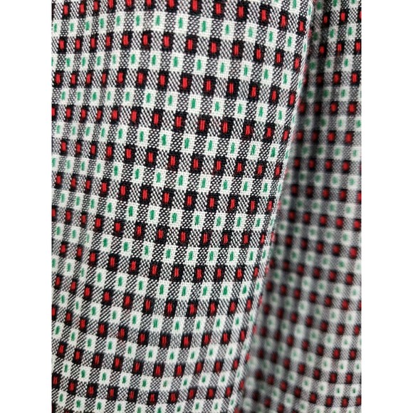 MARISA CHRISTINA WOMEN'S sz large red green checks Pleated Midi Skirt elastic - Picture 2 of 8